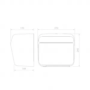 SAPHO - Bezdotykový elektrický sušič rúk 220-240V, 1500W, 270x240x170 nerez mat 01251.S