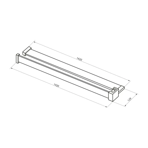 POLYSAN - Polička, prispôsobiteľná pre Walk-in sprchovú zástenu 60-140cm, biela mat EG1434