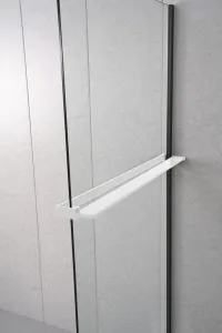 POLYSAN - Polička, prispôsobiteľná pre Walk-in sprchovú zástenu 60-140cm, biela mat EG1434