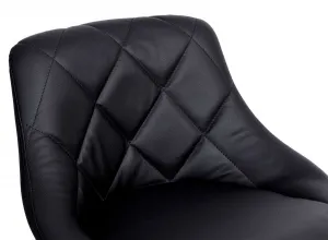 TZB Barová židle CYDRO CHROM černá kůže