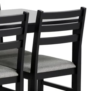 Actona Jedálenský set Alicante čierny/šedý