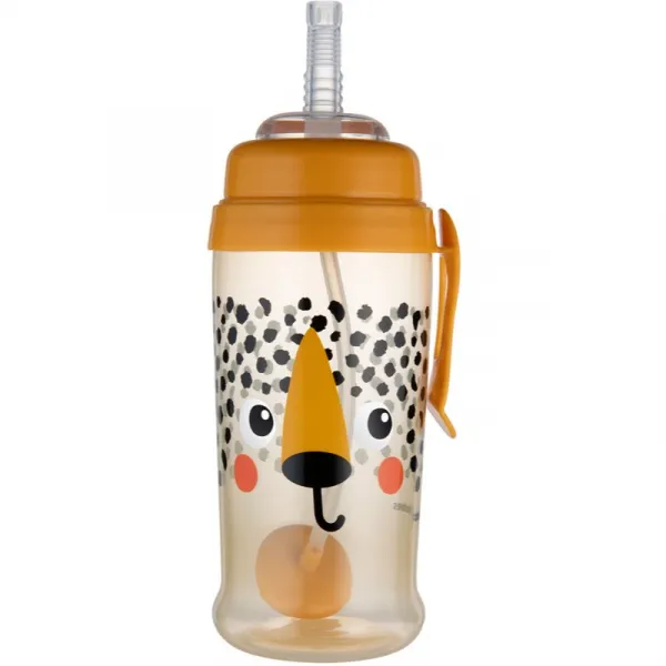 Canpol babies BabiesBoo Sport Cup športová fľaša s rúrkou so závažím Gepard 350 ml
