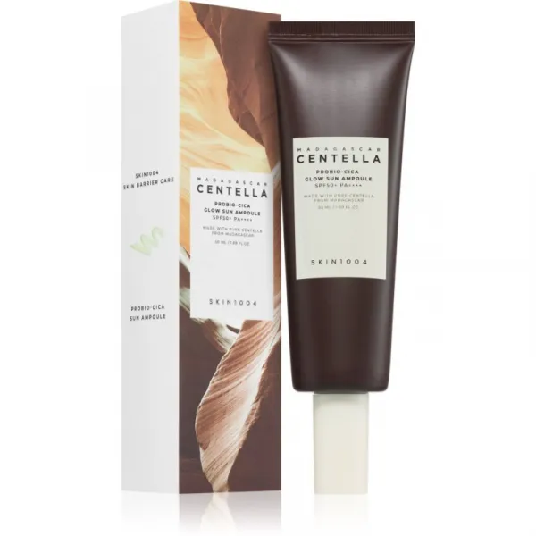 SKIN1004 Madagascar Centella Probio-Cica Glow Sun Ampoule ochranné sérum pre obnovu kožnej bariéry SPF 50+ 50 ml