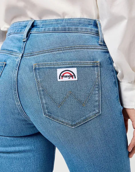 WRANGLER Dámske džínsy  FLARE VELVET SKY 112362360 Veľkosť: 33/32