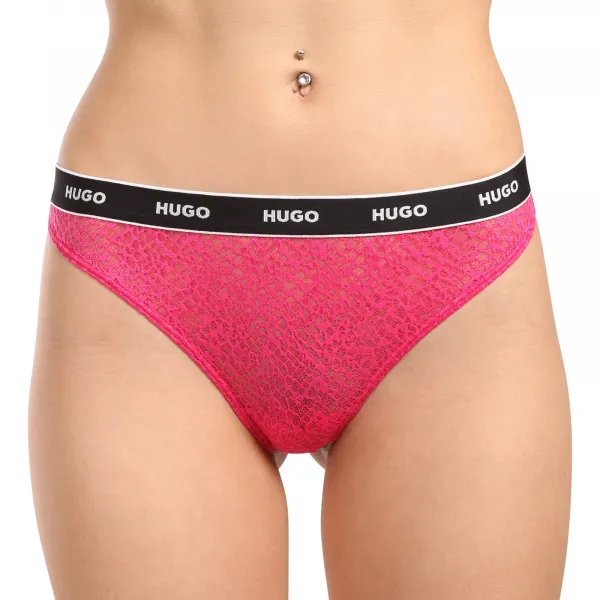 3PACK dámska tangá HUGO viacfarebné (50535265 960) M