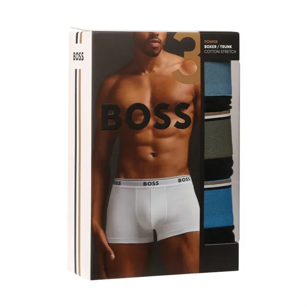 3PACK pánske boxerky BOSS čierné (50531684 983) M, trenky