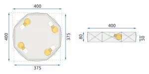 TooLight Stropné svietidlo Diamond APP876-C 40 cm zlaté