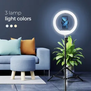 MG Selfie Ring Fill kruhové LED svetlo 13'' + statív, čierne (P8573)