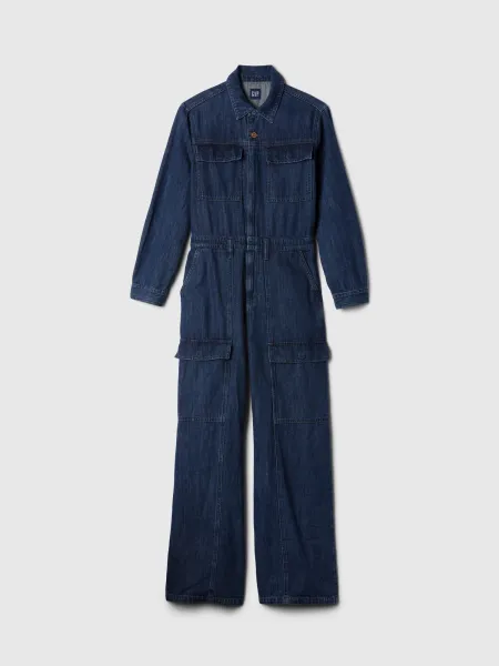 GAP Denim cargo jumpsuit Utility - Women's