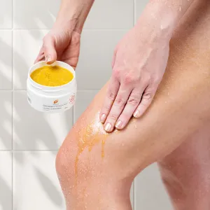 Telový peeling s BIO bambuckým maslom rakytník s pomarančom