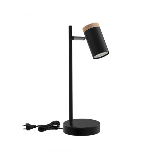 Stolová lampa LAGOS ČIERNA 1X15W GU10 TIENIDLO ČIERNA+DREVENÁ