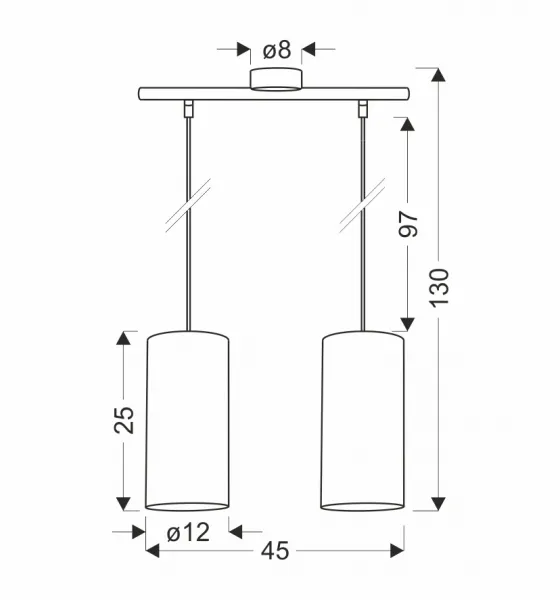 Závesná lampa Fleri čierna 2x60 e27 tienidlo 12x25 béžový ratan