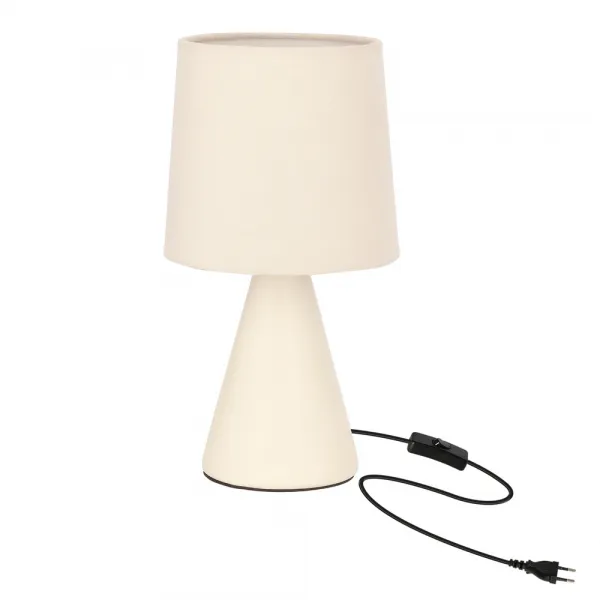 SATTI béžová keramická stolová lampa s tienidlom E14 1x40W klasická elegantná dekoratívna do obývačky, spálne, kancelárie