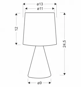 SATTI hnedá keramická stolová lampa s tienidlom E14 1x40W klasická dekoratívna elegantná do obývačky, spálne, kancelárie, teplé farby
