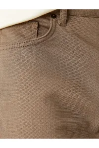 Koton Slim Fit Trousers 5 Pockets Buttoned Textured