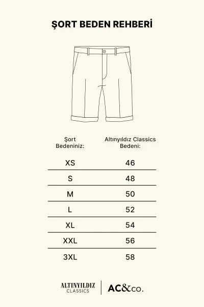 AC&Co / Altınyıldız Classics Men's Anthracite Slim Fit Slim Fit Dobby Dobby 100% Cotton Casual Chino Shorts.