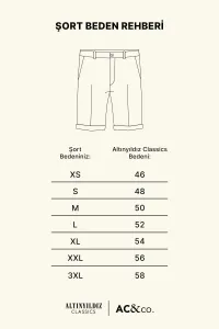 AC&Co / Altınyıldız Classics Men's Anthracite Slim Fit Slim Fit Dobby Dobby 100% Cotton Casual Chino Shorts.