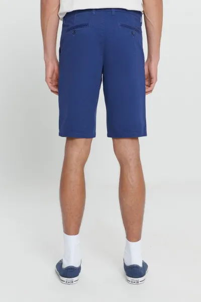 AC&Co / Altınyıldız Classics Men's Indigo Slim Fit Slim Fit Dobby Shorts 100% Cotton Casual Chino Shorts.