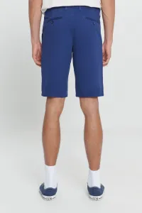 AC&Co / Altınyıldız Classics Men's Indigo Slim Fit Slim Fit Dobby Shorts 100% Cotton Casual Chino Shorts.