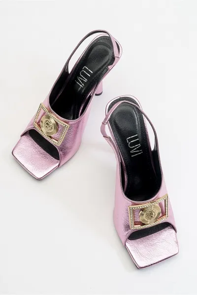 LuviShoes Olney Pink Women's Heels Shoes