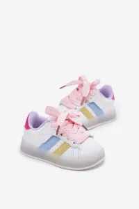 Boto Športová Obuv Detské Sneakers S Osvetlenou Podrážkou Biely-Ružový Arielle