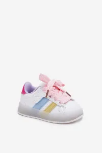 Boto Športová Obuv Detské Sneakers S Osvetlenou Podrážkou Biely-Ružový Arielle