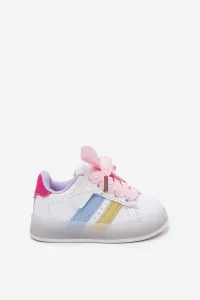 Boto Športová Obuv Detské Sneakers S Osvetlenou Podrážkou Biely-Ružový Arielle