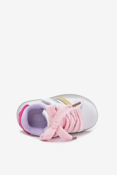 Boto Športová Obuv Detské Sneakers S Osvetlenou Podrážkou Biely-Ružový Arielle