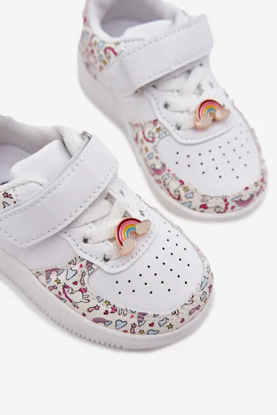 Boto Detské sneakersy športová obuv jednorožce biele Thalia