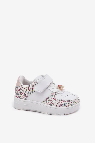 Boto Detské sneakersy športová obuv jednorožce biele Thalia