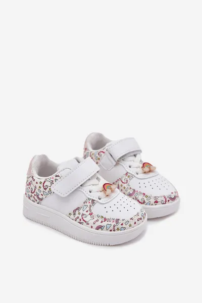 Boto Detské sneakersy športová obuv jednorožce biele Thalia