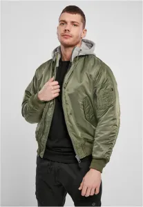 Pánska bunda Brandit MA1 Sweat Hooded Bomber, olivová - XXL