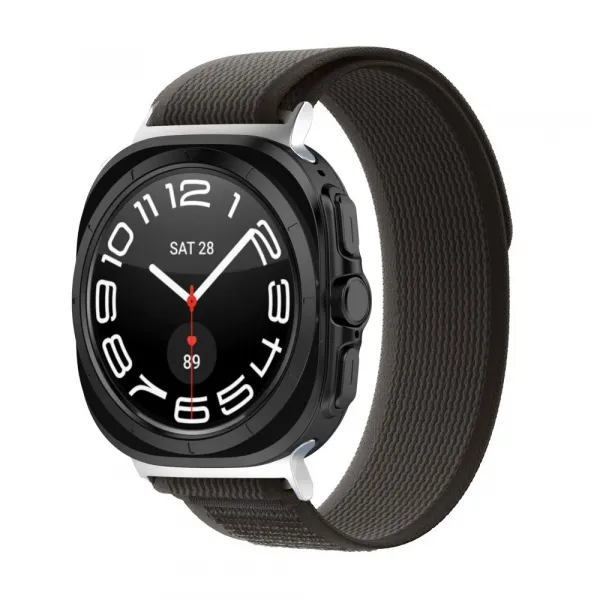Tech-Protect Nylon remienok na Samsung Galaxy Watch Ultra 47mm, black/orange