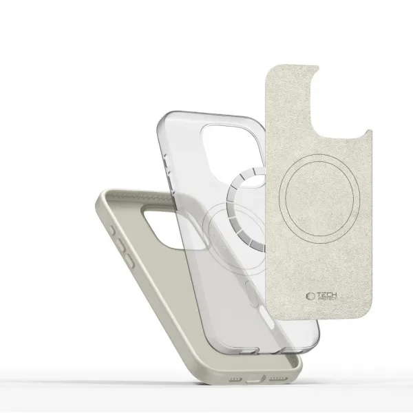 Tech-Protect Silicone Pure MagSafe kryt na iPhone 16 Pro, béžový