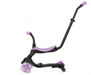 QPLAY Kolobežka / odrážadlo Sema Evo s LED svetlami Violet, vek 1 - 6 rokov, do 50 kg