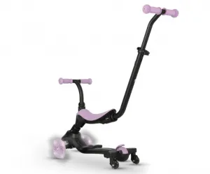 QPLAY Kolobežka / odrážadlo Sema Evo s LED svetlami Violet, vek 1 - 6 rokov, do 50 kg