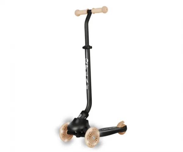 QPLAY Kolobežka / odrážadlo Sema Evo s LED svetlami Khaki, vek 1 - 6 rokov, do 50 kg
