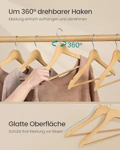 Vešiaky na oblečenie CRW040K01 20 ks