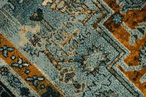 Vlnený koberec POLONIA ALHAMBRA Ornament, koňakový rám