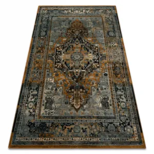 Vlnený koberec POLONIA ALHAMBRA Ornament, koňakový rám
