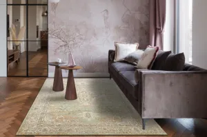 Koberec SOHO 477.01.LA402 OSTA rozeta naturálny zelený / béžový