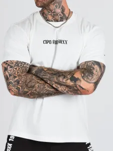 Pánske tričko CIPO & BAXX CT787 ECRU Farba: Biela, Konfekčná veľkosť: M
