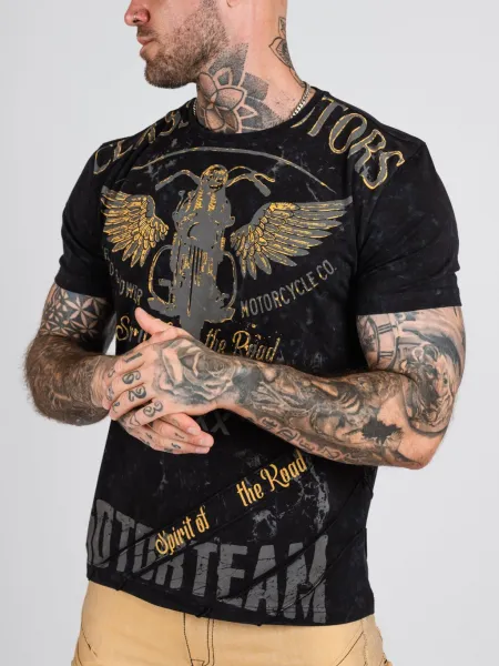 Pánske tričko CIPO & BAXX CT706 BLACK Farba: Čierna, Konfekčná veľkosť: S