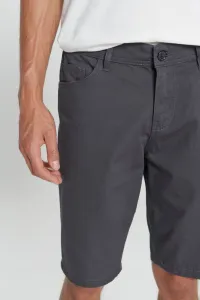 AC&Co / Altınyıldız Classics Men's Anthracite Slim Fit Slim Fit Dobby Dobby 100% Cotton Casual Chino Shorts.