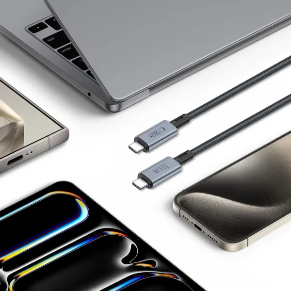 Tech-Protect Ultraboost Max kábel USB 4.0 8K / USB-C 240W 2m, šedý