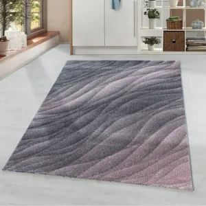 Koberec Ottawa stuhy, ružový / sivý