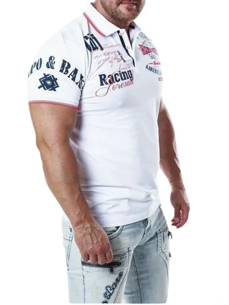Pánske tričko CIPO & BAXX CT603 WHITE Farba: Biela, Konfekčná veľkosť: S