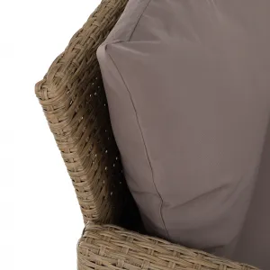 Záhradný ratanový set, svetlohnedá/sivá, TAGULA