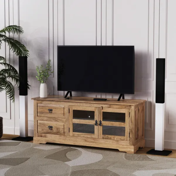 indickynabytok.sk - TV stolík Guru 140x60x45 indický masív mango