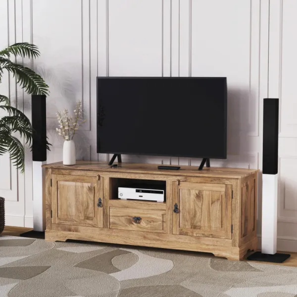 indickynabytok.sk - TV stolík Guru 160x60x45 z mangového dreva